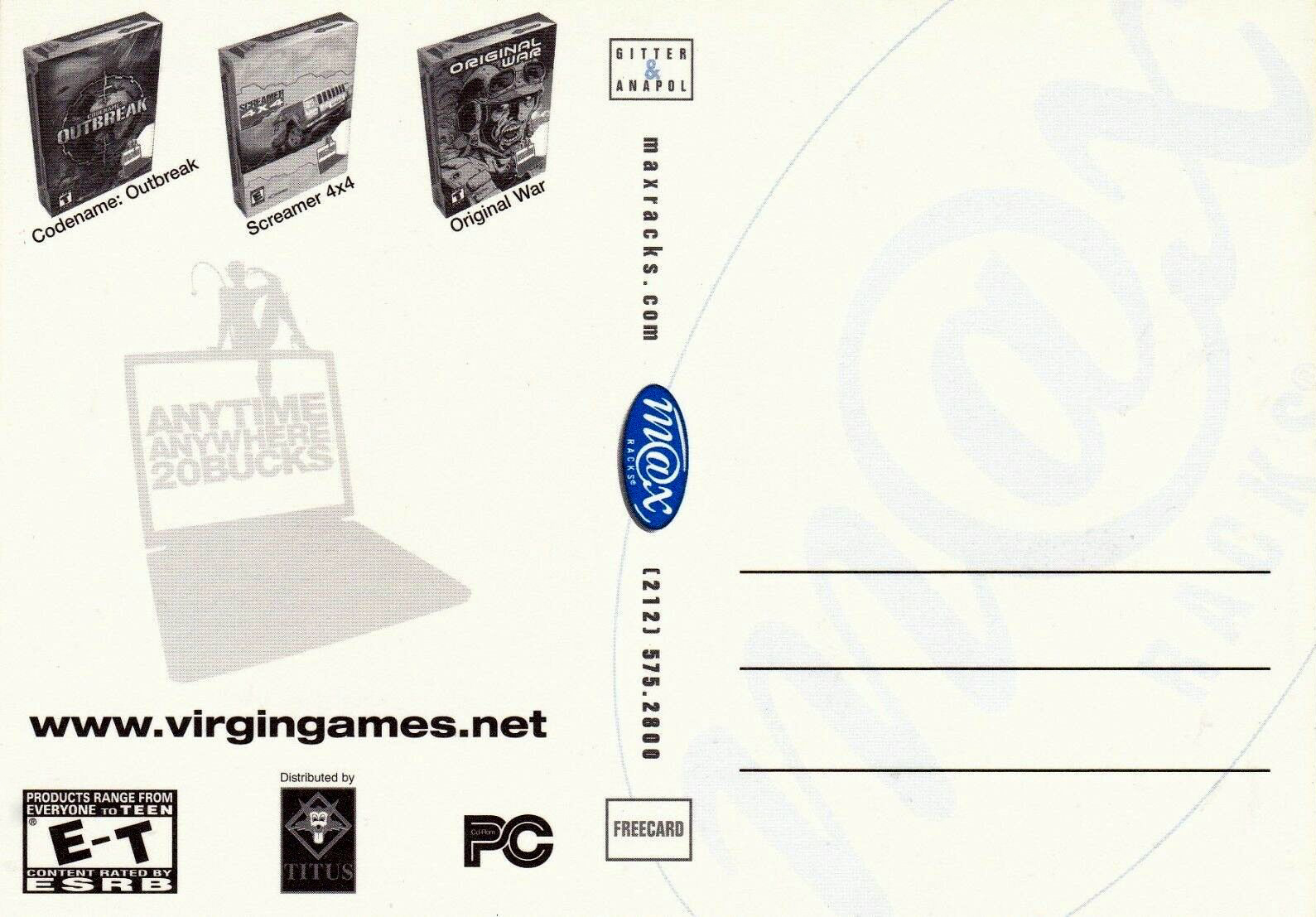Anytime anywhere postcard